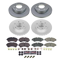 CRK8660 Genuine Geomet Coated Rotor & Carbon-Fiber Ceramic Brake Pad Kit