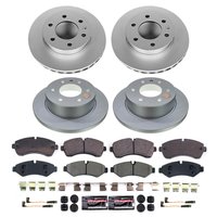 CRK8661 Genuine Geomet Coated Rotor & Carbon-Fiber Ceramic Brake Pad Kit