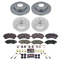CRK8673 Genuine Geomet Coated Rotor & Low-Dust Ceramic Brake Pad Kit