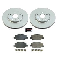 Evolution Coated Rotor And Low-Dust Ceramic Brake Pad Kit for 2020-2024 Cadillac XT4