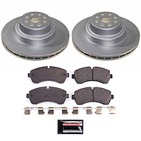 CRK9082 Genuine Geomet Coated Rotor & Low-Dust Ceramic Brake Pad Kit