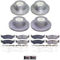 CRK9269 Genuine Geomet Coated Rotor & Low-Dust Ceramic Brake Pad Kit