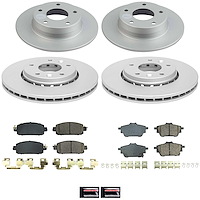 CRK9315 Genuine Geomet Coated Rotor & Low-Dust Ceramic Brake Pad Kit