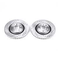 Cross-Drilled and Slotted Brake Rotors Front