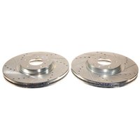 Cross-Drilled and Slotted Brake Rotors Front