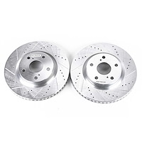 Cross-Drilled and Slotted Brake Rotors Front