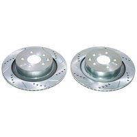 Cross-Drilled and Slotted Brake Rotors Rear