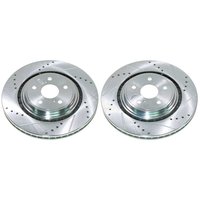 JBR1911XPR Front Drilled & Slotted Brake Rotor Pair, Includes JBR1911XL & JBR1911XR
