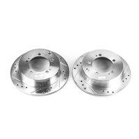 Cross-Drilled and Slotted Brake Rotors Rear