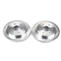 Cross-Drilled and Slotted Brake Rotors Rear