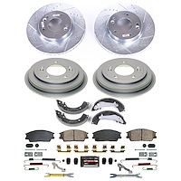 K15500DK Z23 Daily Driver Carbon-Ceramic Pads, Drilled + Slotted Rotors, Drum + Shoe Kit