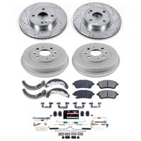 K15529DK Z23 Daily Driver Carbon-Ceramic Pads, Drilled + Slotted Rotors, Drum + Shoe Kit