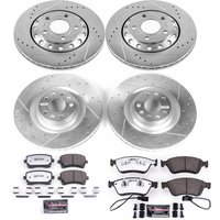 Z26 Street Performance Ceramic Brake Pad and Drilled & Slotted Rotor Kit for 2003-2010 Audi A8 Quattro