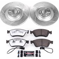Z26 Street Performance Ceramic Brake Pad and Drilled & Slotted Rotor Kit for 2003-2010 Audi A8 Quattro
