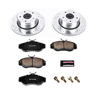 High Performance Brake Upgrade Kit Cross-Drilled and Slotted Rotors Z23 Evolution Sport High Carbon