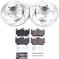 Z23 Daily Driver Carbon-Fiber Ceramic Brake Pad and Drilled & Slotted Rotor Kit for 2005-2012 Porsche Boxster/Cayman