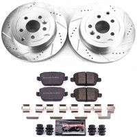 Z23 Daily Driver Carbon-Fiber Ceramic Brake Pad and Drilled & Slotted Rotor Kit for 2008-2012 Land Rover LR2