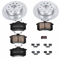 High Performance Brake Upgrade Kit Cross-Drilled and Slotted Rotors Z23 Evolution Sport High Carbon