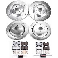 Z26 Street Performance Ceramic Brake Pad and Drilled & Slotted Rotor Kit for 2009-2024 INFINITI M37/M56/M35h/Q50/QX70/Q60/Q70