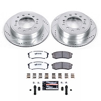 Truck and Towing Z36 Brake Pad & Rotor Kit Cross-Drilled and Slotted Rotors Z36 Carbon Ceramic Brake Pads Complete Rear Kit