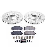 Z23 Daily Driver Carbon-Fiber Ceramic Brake Pad and Drilled & Slotted Rotor Kit for 2012-2025 Chrysler Town & Country/Pacifica