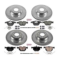 High Performance Brake Upgrade Kit Cross-Drilled and Slotted Rotors Z23 Evolution Sport High Carbon