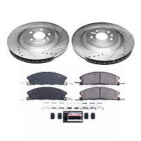 High Performance Brake Upgrade Kit Cross-Drilled and Slotted Rotors Z23 Evolution Sport High Carbon