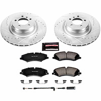 Z23 Daily Driver Carbon-Fiber Ceramic Brake Pad and Drilled & Slotted Rotor Kit for 2010-2012 Land Rover Range Rover