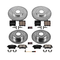 High Performance Brake Upgrade Kit Cross-Drilled and Slotted Rotors Z23 Evolution Sport High Carbon
