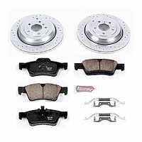 High Performance Brake Upgrade Kit Cross-Drilled and Slotted Rotors Z23 Evolution Sport High Carbon