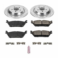 High Performance Brake Upgrade Kit Cross-Drilled and Slotted Rotors Z23 Evolution Sport High Carbon