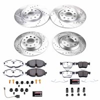 Z26 Street Performance Ceramic Brake Pad and Drilled & Slotted Rotor Kit for 2016-2023 Audi TT Quattro