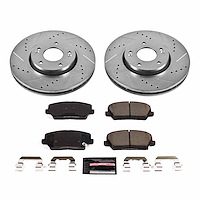 K7673 Z23 Evolution Front Sport Brake Upgrade Kit for 2016-2017 Hyundai Veloster Turbo, 2017-2018 Kia Forte5 SX