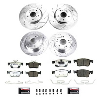 K8166-26 Z26 Street Performance Ceramic Brake Pad & Drilled & Slotted Rotor Kit