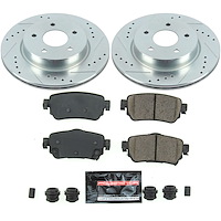 Z23 Rear Brake Pads and Rotors Kit Fits Select Late Model Nissan Models