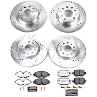 Z26 Extreme Performance Complete Brake Pad and Rotor Set Fits 2019 Volkswagen Golf Alltrack [Front/Rear]
