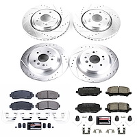 Z23 Daily Driver Carbon-Fiber Ceramic Brake Pad and Drilled & Slotted Rotor Kit for 2019-2025 Honda Passport