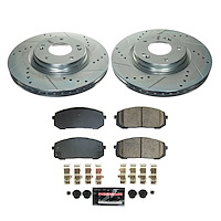 K8752 Z23 Daily Driver Carbon-Fiber Ceramic Brake Pad & Drilled & Slotted Rotor Kit