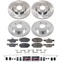 K8814 Z23 Daily Driver Carbon-Fiber Ceramic Brake Pad & Drilled & Slotted Rotor Kit