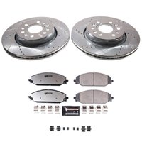 K8843-36 Z36 Truck & SUV Carbon-Fiber Ceramic Brake Pad & Drilled & Slotted Rotor Kit