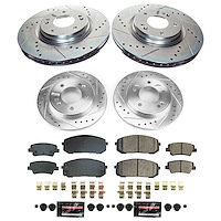 K9170 Z23 Daily Driver Carbon-Fiber Ceramic Brake Pad & Drilled & Slotted Rotor Kit