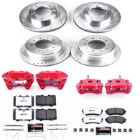 Z36 Truck and SUV Ceramic Brake Pad, Drilled & Slotted Rotor, and Caliper Kit for 2003-2007 Lexus LX470