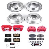 Z23 Daily Driver Carbon-Fiber Ceramic Pads Drilled & Slotted Rotor & Caliper Kit for 2003-2007 Lexus LX470