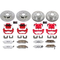 Z26 Street Performance Ceramic Brake Pad, Drilled Slotted Rotor, and Caliper Kit for 2007-2008 INFINITI G35
