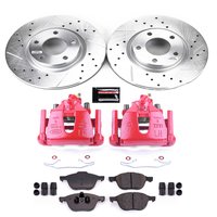 Z23 Daily Driver Carbon-Fiber Ceramic Pads Drilled & Slotted Rotor & Caliper Kit for 2008-2015 Mazda 3/5