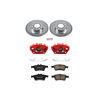 High Performance Brake Upgrade Kit Cross-Drilled and Slotted Rotors Z23 Evolution Sport High Carbon