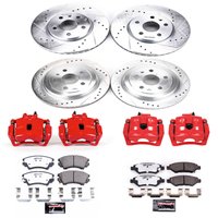 Z26 Street Performance Ceramic Brake Pad, Drilled Slotted Rotor, and Caliper Kit for 2010-2015 Chevrolet Camaro