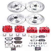 Z26 Street Performance Ceramic Brake Pad, Drilled Slotted Rotor, and Caliper Kit for 2005-2009 Subaru Legacy