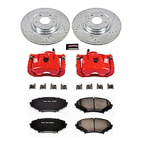 High Performance Brake Upgrade Kit Cross-Drilled and Slotted Rotors Z23 Evolution Sport High Carbon
