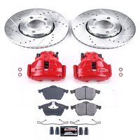 Z23 Daily Driver Carbon-Fiber Ceramic Pads Drilled & Slotted Rotor & Caliper Kit for 1996-1998 Audi A4/A4 Quattro